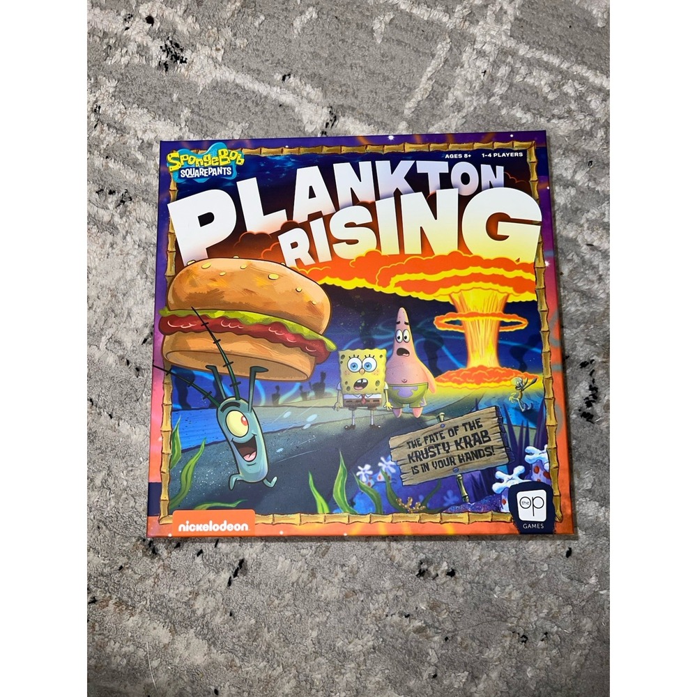 SpongeBob SquarePants Plankton Rising Board Game — 2020 USAopoly — Complete